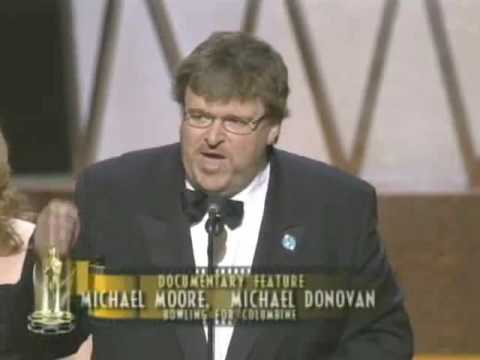 Michael Moore Gets Cheers and Jeers