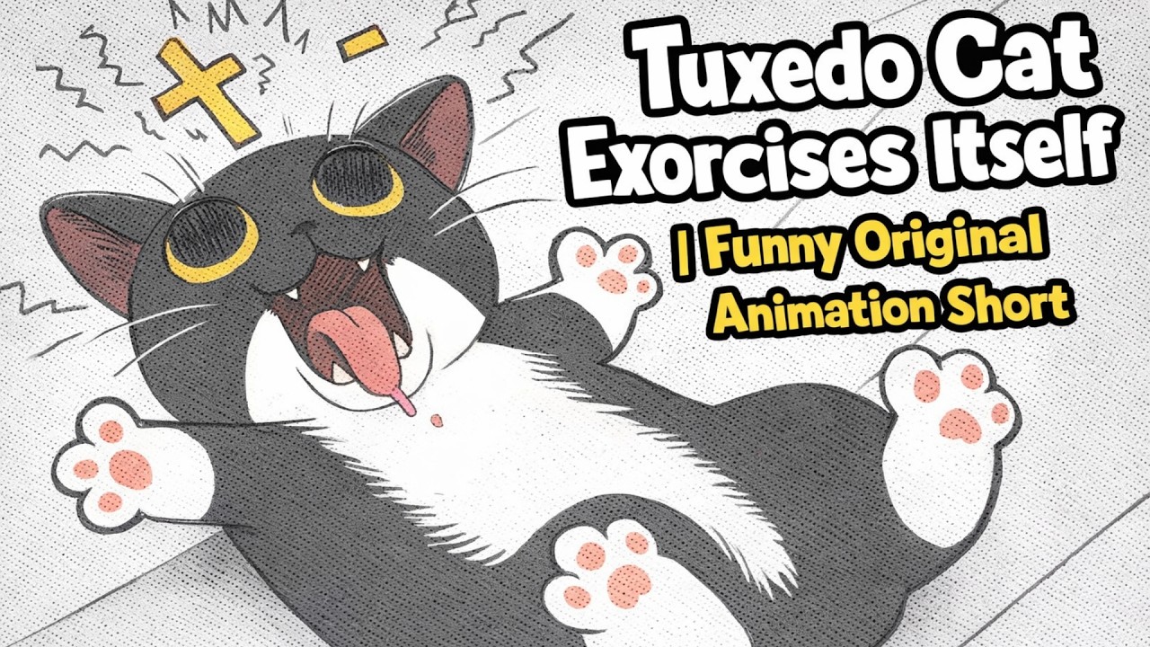 Tuxedo Cat Exorcises Itself (LOL) | Funny Original Animation Short