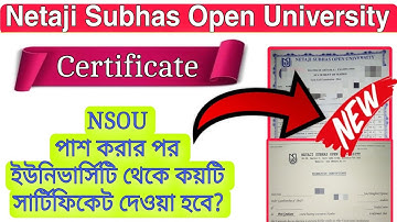 🎯 NSOU পাস করার পর মোট কয়টি সার্টিফিকেট দেওয়া হবে || NSOU Original Certificate || nsou Hard copy