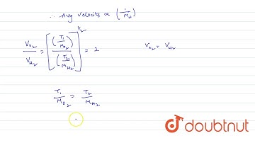 Calculate the temperature at which the average velocity of oxygen equals that of hydrogen at `20...