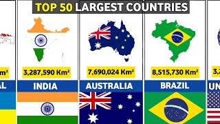 TOP 50 Largest Countries In the world ( Area Comparison) .