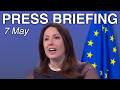 EU Commission Full Briefing 07/05/2026 - Trump Tariffs, Hantavirus, AI, Google, Anthropic, Ukraine