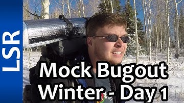 Mock Bugout Winter Two Nights - Part 1 - Preparing for a Bugout, Modifying Natural Shelter
