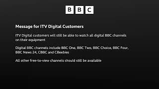 BBC's Message for ITV Digital Customers with 2021 Presentation