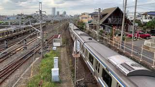 JR東日本総武快速線E217系1351F千葉駅行き、幕張車両センター付近通過。