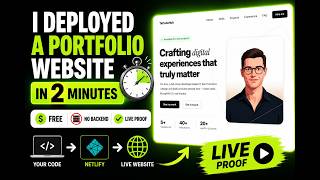I Deployed a Portfolio Website in 2 Minutes (Free + No Backend + Live Proof)