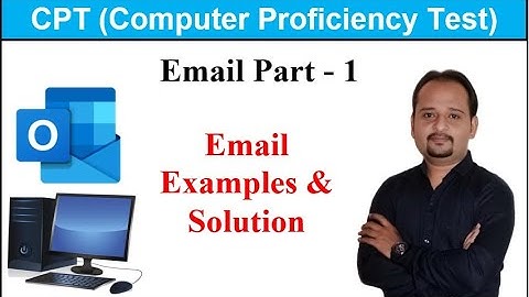 OUTLOOK EMAIL PART 1 | આઉટલુક ઇમેઇલ ૧ | CPT - Computer Proficiency Test