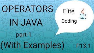 Operators in Java | Basic Operators | Java Course in Telugu part-13.1
