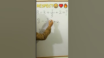 😳 CLEAN BASIC MATHEMATICS 8-3÷1/3+2= ? #shorts