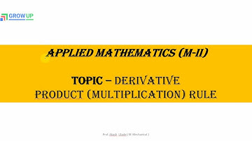 Applied Mathematics M2 (i-Scheme) - Derivative ( Multiplication Rule )