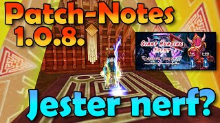 Patch-Notes 1.0.8. | Jester/Asal Nerf | Mehr Suits & Gaunts | Neues Event