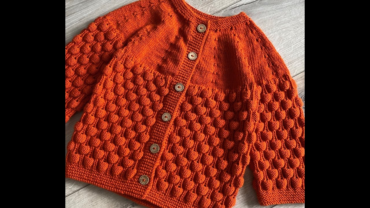 3 Yaş Ahududu Hırka Yapılışı #knitting#handmade