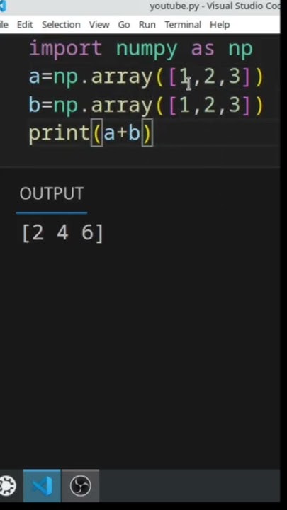 Python Adding Arrays With NumPy | #python #numpy #programming - YouTube