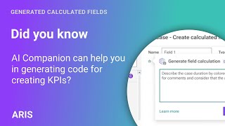 Streamline KPI Creation with ARIS AI Companion's Auto Code Generation | AI Calculated Fields