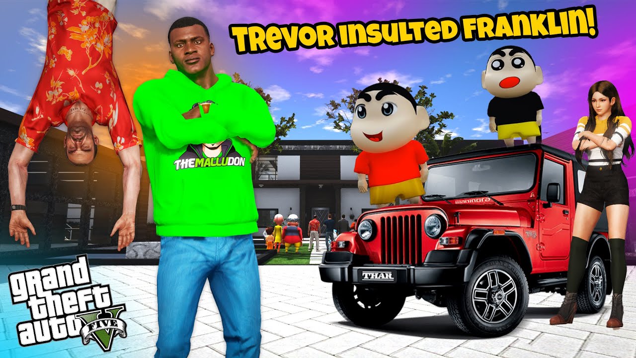 Franklin Finds Secret Supercar Vault! 🚗🔥 Shinchan’s Plan After Trevor Insults Him – GTA 5 Malayalam