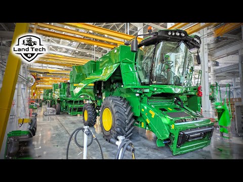 Как собираются комбайны JOHN DEERE в РОССИИ! Завод John Deere в Оренбурге!