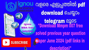 Mmpm 007 free solved previous year question paper pdf links in description