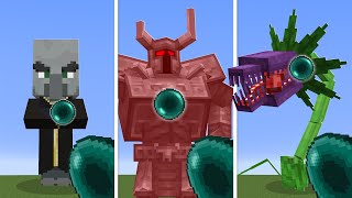 what's inside All Minecraft Bosses? what's inside the mowzies mobs? - compilation