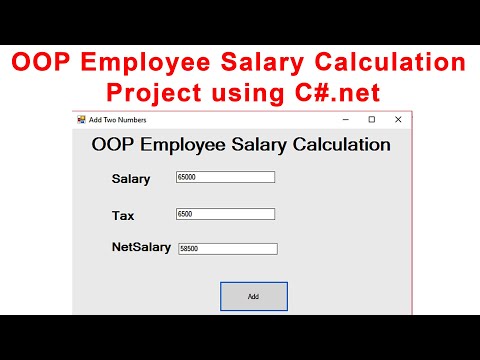 OOP Employee Salary Calculation Project using C#.net