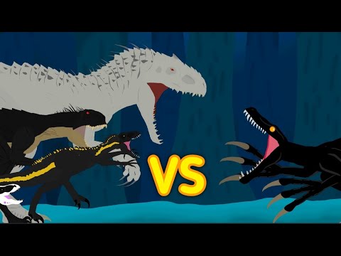 Indominus rex,Indoraptor and Scorpius rex vs Night feeder | AUTO RPG Anything