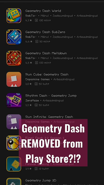 GEOMETRY DASH REMOVED FROM PLAY STORE?! #gdnews #gdshorts #geometrydash #shorts #gaming #gd #viral