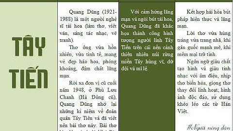 TÂY TIẾN - SƠ ĐỒ TƯ DUY