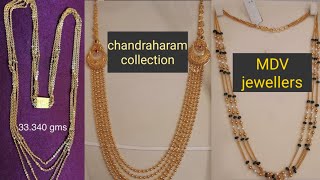 Gold chandraharam collection with 