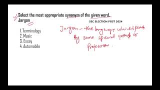 Select the most appropriate synonym of the given word.Jargon