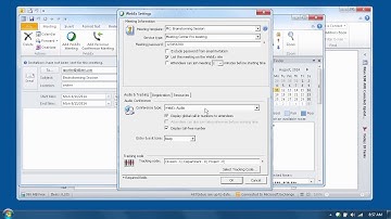 WebEx  Schedule a Meeting From MS Outlook