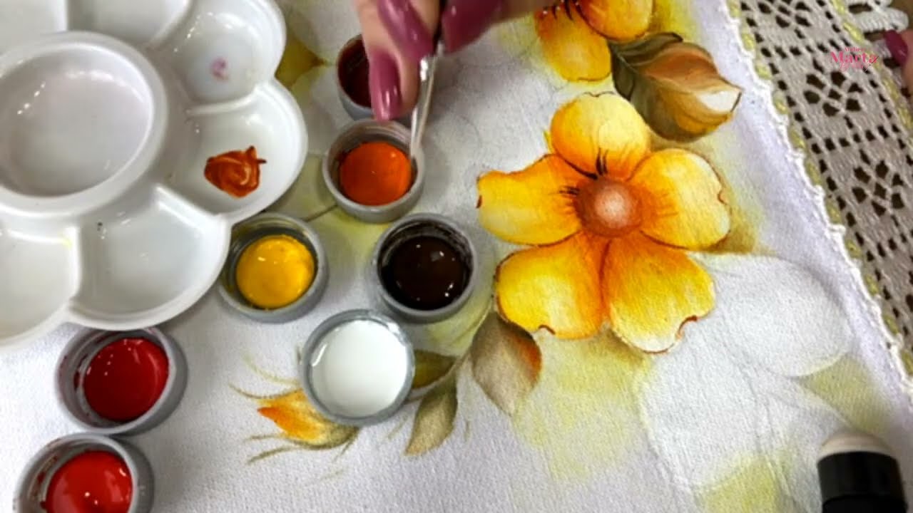Como Pintar Flor do Campo e Borboleta- Café com Arte #88