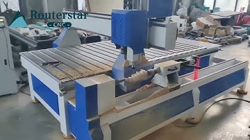 Cnc Router Machine With wood lathe and 4 axis carving function #cncrouter #cnccarving #woodlathe