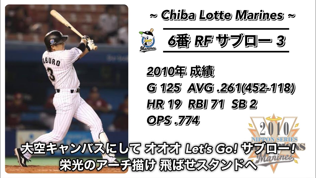 2010年 千葉ロッテマリーンズ 応援歌 1-9