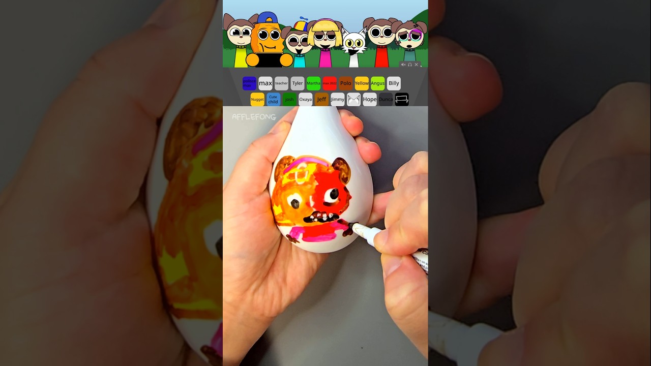 I drew a Hope but Sprunki Retake: Max Design Pro with a Water Painting Pen