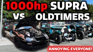 1000HP SUPRA TERRORIZING ONE of the most prestigious OLDTIMERRALLYES IN AUSTRIA  OG SCHAEFCHEN