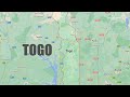 Topographic map of togo in west africa