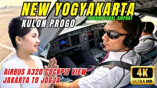 NEW YOGYAKARTA INTERNATIONAL AIRPORT, KULON PROGO - COCKPIT VIEW AIRBUS 320 || From Jakarta to Jogja