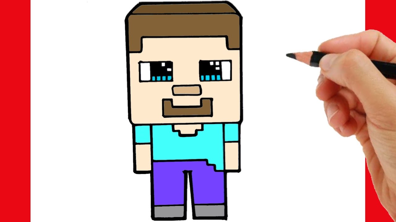 HOW TO DRAW MINECRAFT - DIBUJAR MINECRAFT/ DRAWING MINECRAFT - how to draw  steve from minecraft - thptnganamst.edu.vn