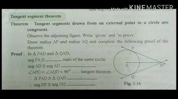 Tangent segment theorem