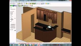 A video tutorial of the eCabinet Systems cabinet design software of it graphic capabilities for being free.