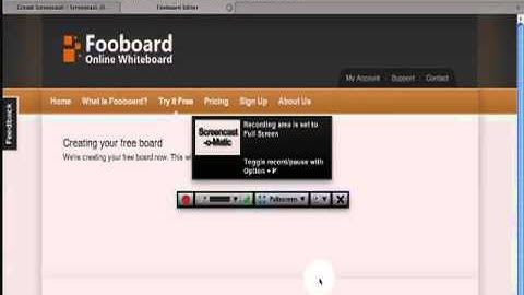 Web 4.0 - Screencasting with Fooboard and Screencast-O-Matic