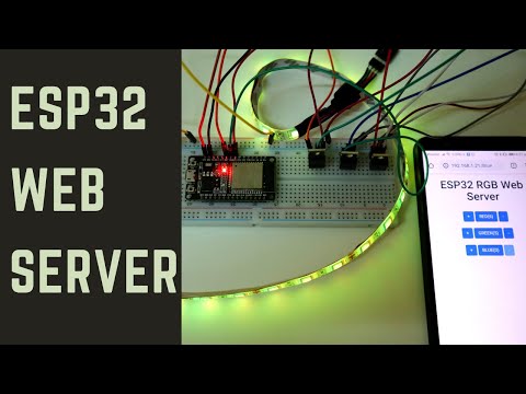 Controlling RGB LED Strip From Web To Make 16.8 Million Colors - ESP32 Web Server