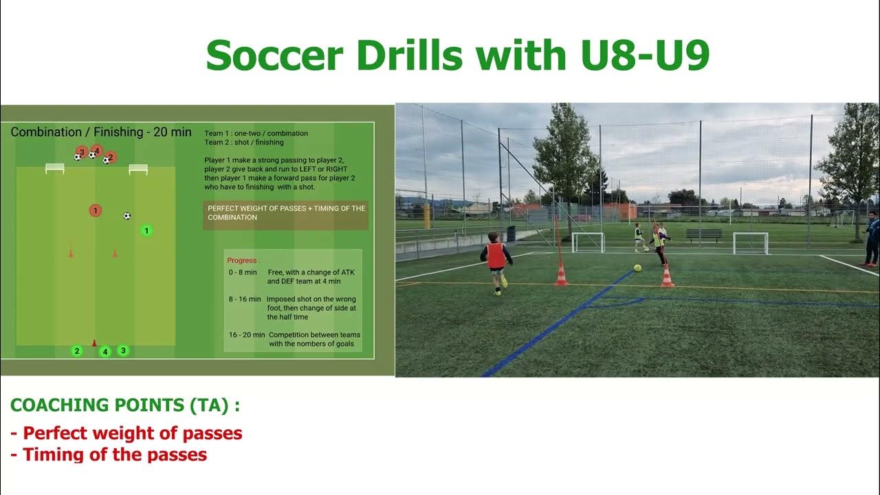 COMBINATION PLAY SOCCER DRILLS Training with U8U9 Football 🇬🇧 YouTube