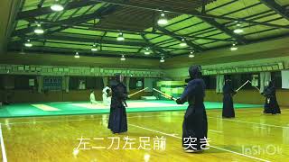 二刀剣道　左二刀復活　面-小手-胴(2種)-突き打ちからの切返し(長崎)