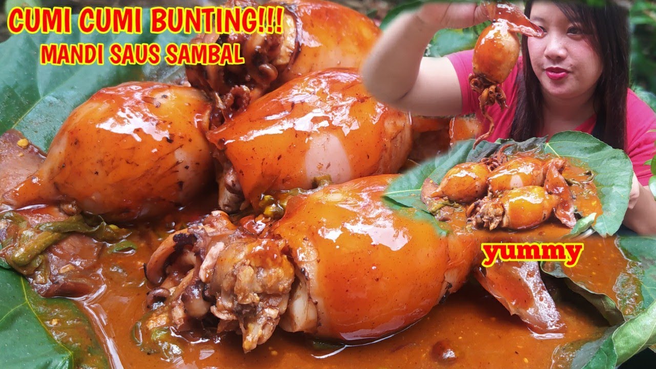 Mukbang Cumi Cumi Bunting Saus Sambal Pedasss Yummy Youtube 