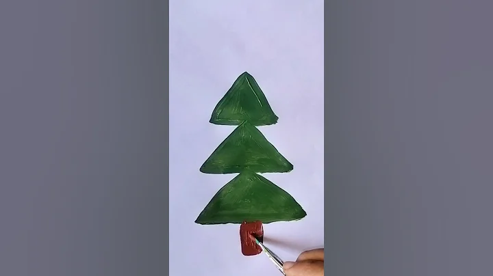 Christmas Tree Acrylic Painting for kids🌲#christmas #art #painting #shorts