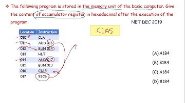 Computer Organization & Architecture (COA)|June 2019 and December 2019 solution| UGC NET