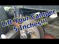 Camper Axle Flip | 5 inch lift kit on our camper = more free camping options | Full Time RV Living