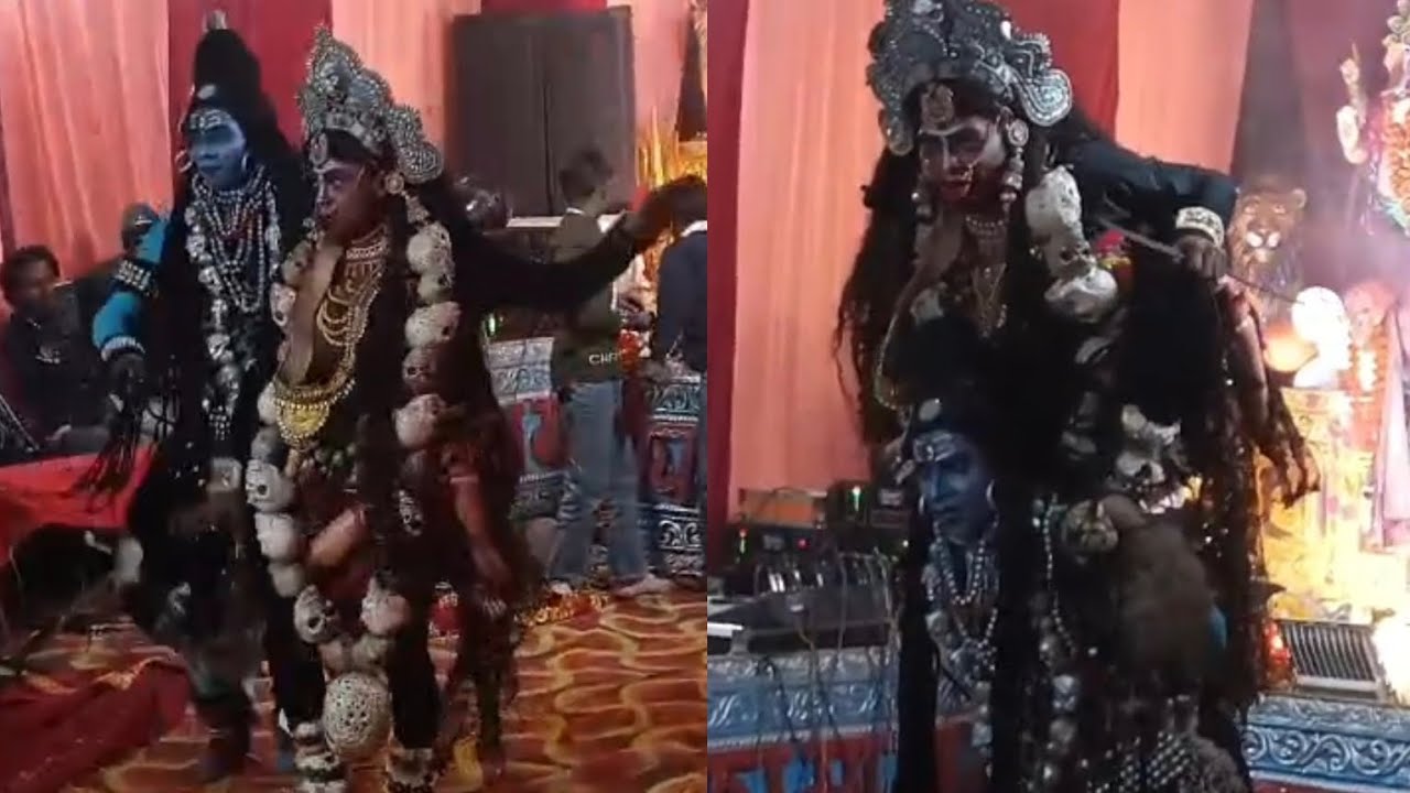 🙏🏽मां काली और शिव की अदभुत झांकी 🙏🏽