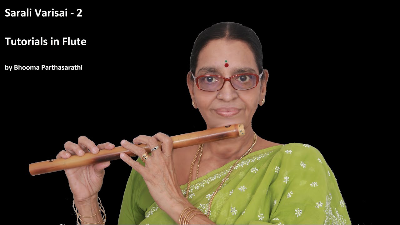 Flute Basic Lesson 2 - Sarali Varisai 2 in Flute with notes and fingering | Carnatic Flute Video # 7