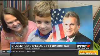 Memorial Day School student gets special birthday gift